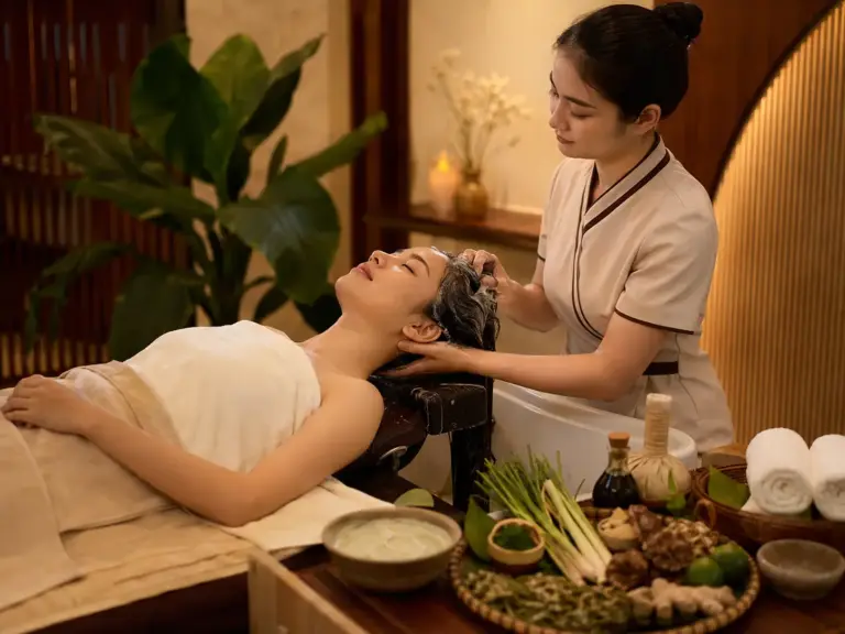 Gội đầu dưỡng sinh Signature tại Sweet Hearts Spa